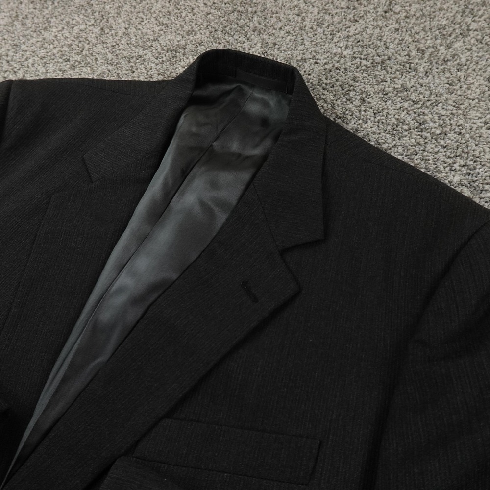 VTG Givenchy Blazer Mens 46L Gray Pinstripe Wool Sport Coat Suit Jacket Top‎ USA
